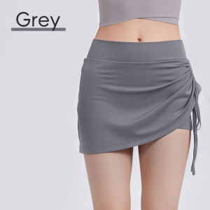 FUYOGI Yoga Skirts Wrinkled Design Bult-in Shorts Anti-glouting Silky Comfortable Breathable Freedom Of Movement