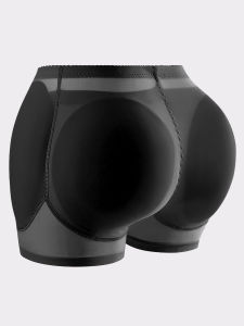 Womens Butt Lifting Shapewear Shorts in Black\Apricot Invisible Hip Enhancing Padded Underwear High Elastic Seamless