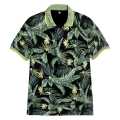Kaos Polo Distro Dewasa Motif Daun Eksotis Lengan Pendek - COD Tersedia. 