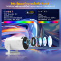 XGODY Gimbal 3 Android 11.0 มินิสมาร์ทโปรเจคเตอร์แบบพกพา 4KถอดรหัสNative 720P 300 ANSI 180 ° การหมุนฟรีรองรับอัตโนมัติแนวตั้งKeystoneโฮมเธียเตอร์. 