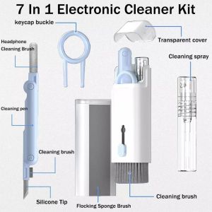 Multifunction Cleaning Kit for Computer Keyboard Screen Mobile  Bluetooth Headset Earbuds Tablet Spray Tools Q8 & Q6E