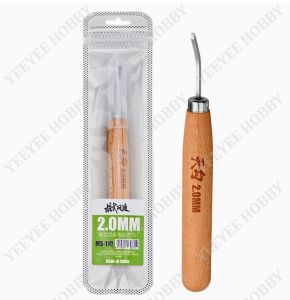 DỤNG CỤ MOSHI - MS-110 - DAO ĐẨY LƯỠI CONG KÈM CÁN GỖ