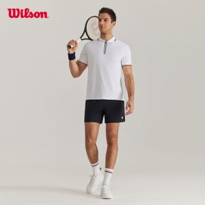 WILSON Men Advantage Zip Tennis Polo Shirt