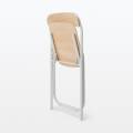 มูจิ เก้าอี้พับโครงเหล็กที่นั่งและพนักพิงไม้ - MUJI Steel Pipe Folding Chair Wooden Seat (W45 x D50 x H79cm). 