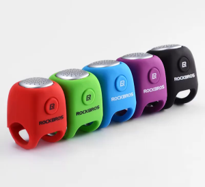 YL SPORTS [ROCKBROS]  Rockbros Electric Bicycle Bell Horn 90 db Electric Silica Gel Ring Horn Alarm Bells Safety