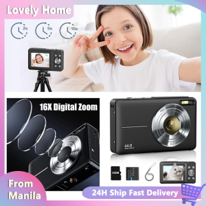 Digital Camera for Kids Teens Boys Girls Student 1080P Kids Camera with 32GB SD Card 2.4 Inch Kids Digital Camera with 16X Digital Zoom Video Camera Photography 2in1 Compact Mini Camera (Black)