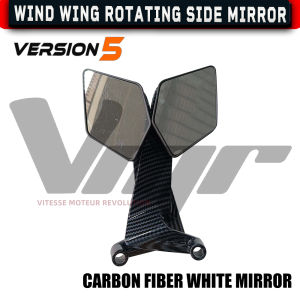 Vmr Wind Wing Rotating Side Mirror V5 Alloy Stem Universal 14*8Cm Wide View Stealth Mirror
