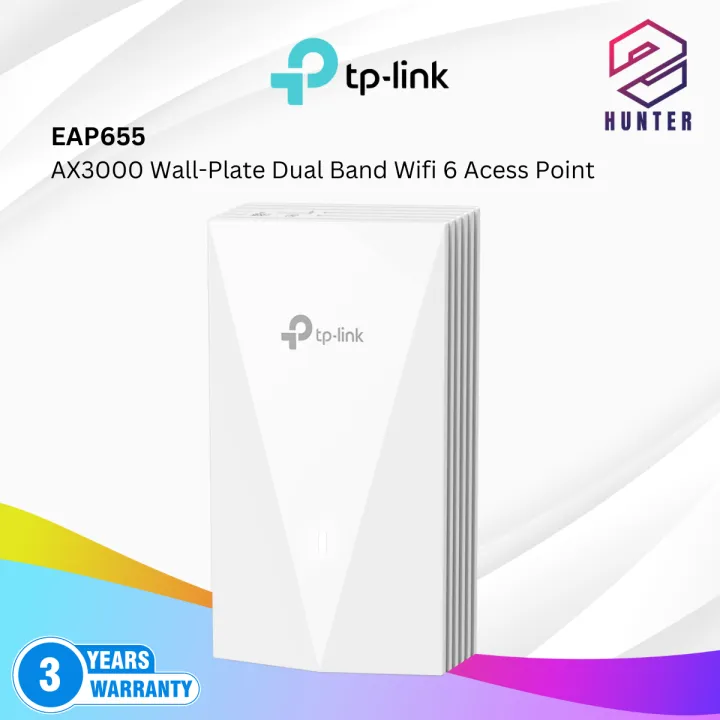 TP-Link SMB EAP655 AX3000 Wall-Plate Dual Band Wifi 6 Acess Point