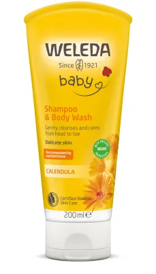 ✳️[แท้ 100%/พร้อมส่ง]✳️ Weleda Baby Calendula Shampoo and Body Wash (200ml)