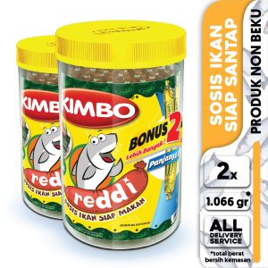 KIMBO Reddi Sosis Siap Makan Rasa Ikan Rasa Otak-otak Toples Twin Pack