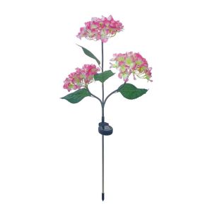 LUMIQLO Outdoors Solar Led Light Waterproof 3 Head Simulated Hydrangea Flower Garden Lawn Lamps Realistic Lawn Mounted Lights Country House Decoration