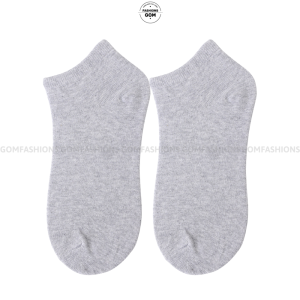 Combo 10 đôi vớ nam nữ cổ ngắn dày dặn tất trơn nam chất liệu cotton thoáng mát khử mùi hôi chân - GOMSOCKS-NGAN-CB10