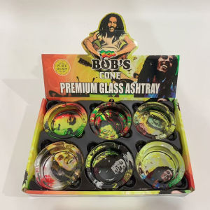 ที่ทิ้งก้นบุหรี่ ที่เขี่ยบุหรี่แก้วคริสตัล ที่เขี่ยบุหรี่แก้วทรงกลม จัดส่งจากประเทศไทย ลายการ์ตูน ลายเห็ด