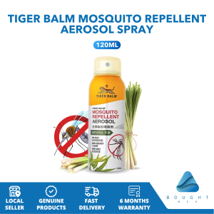 Tiger Balm Mosquito Repellent Aerosol Spray Dengue Lemongrass For Kid Home Camping Activity 120ml Effective Outdoor