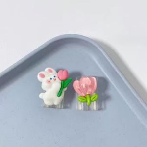 Cute Animal Cable Protector for USB Charger Cable Cord Apple/Android 3D Flower Bear Data Line Protective Sleeve
