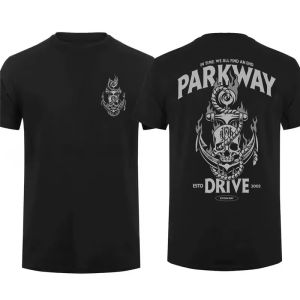 [Local Stock] VCC  Summer New Fashion Mens T Shirt Double-sided Vice Grip Black By Parkway Drive Oversized Graphic Youth Cloth Streetwear Tee