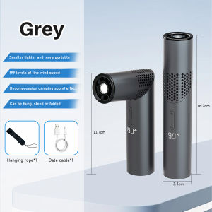 2026 High Speed Handheld Turbo Fan Portable Mini Hurricane Fan Rechargeable Adjustable Wind 20000 RPM 199 Speed Settings 3000 mAh Battery with Light for Outdoor Travel Camping and As a Personal Fan