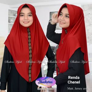 Hijab Channel Renda Jilbab Dewasa Simple Kerudung Standar Dewasa Bergo Terbaru