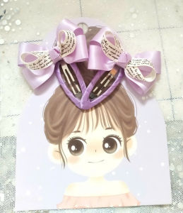 Set 2 kẹp tóc nơ lụa satin cao cấp cho bé gáikẹp tóc nơ handmade làm thủ côngphụ kiện xinh cho bé gái.