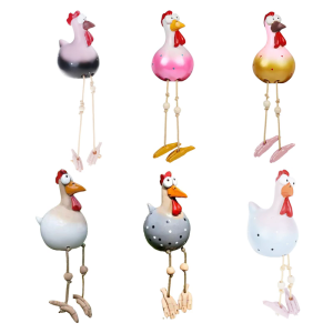 Resin Chicken Sculpture Resin Rooster Ornaments Funny Chicken Decoration Garden Statues Art Outdoor Yard Decorative Garden
