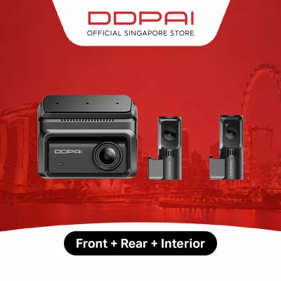 [2026 NEW] DDPAI Z90T 4K + 2K +2K HDR GPS Front & Rear & Cabin Super Capacitor Dash Cam with 4G Connectivity & ADAS