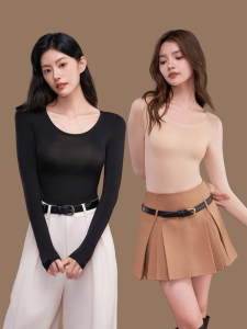 Muscle Base Coat Warm Clothes Warmth Thermal Suit Moisturizing Effect New Upgraded Ballet Collar Antibacterial and Deodorizing