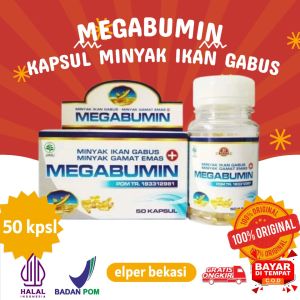 Kapsul MEGABUMIN Ekstrak Ikan Kuthuk Minyak Ikan Kutuk Ekstrak Ikan Kutuk Premium Albumin