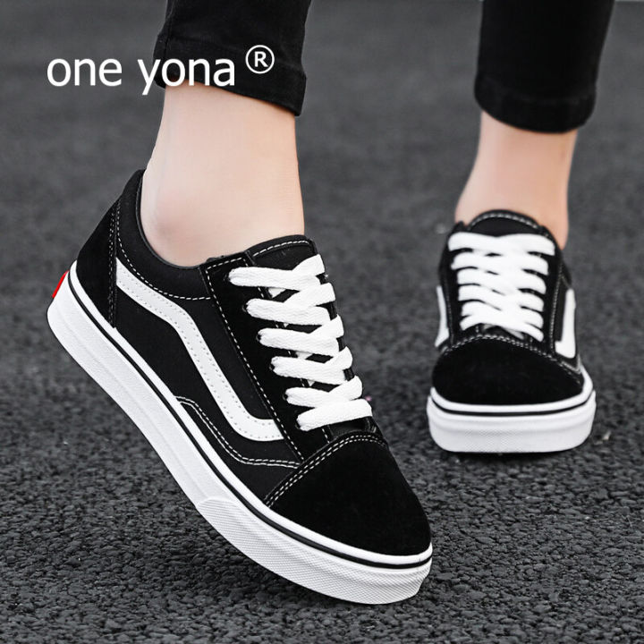 ONE YONA Men Canvas Sneakers Lovers Classics Shoes Low-Top
