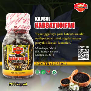Jintan Hitam Kapsul Habatussauda oil Habbathoifah 200 Kapsul Ath-Thoifah