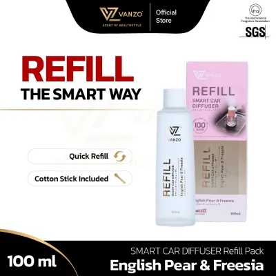 VANZO Smart Car Diffuser Refill Pack (English Pear & Freesia) 100ml