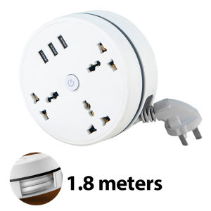 Power Socket 2500W 10A With 3 USB Super Charge Ports Extensions MY Plug Round Scalable Wires Leads Adapters for Home and Travel Support high-power electrical appliances extension plug socket power socket extension