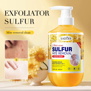 eczema body wash antibacterial body wash sulfur eczema soap liquid 500ml treatment gatal kulit/eczema/antifungal Acne and mite removing shower gel湿疹 沐浴露