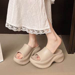 [Free Shipping] Thick-Soled Height-Increasing Slippers For Women Summer Outdoor Sandals Fashionable And Versatile For Outdoor Wear