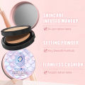 ONLYOU Double Air Cushion - Matte Cushion Foundation Dan Setting Powder - Full Coverage 24H Long-lasting  Glowing Waterproof BB Cushion. 