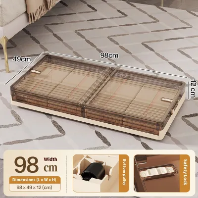 [SG] Underbed Storage Box with Wheels Double Sided Lid Folding Multi-Purpose Storage / Box for Clothes And Quilts