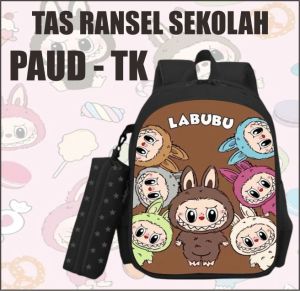 TAS LABUBU ANAK SEKOLAH PAUD TK SD LAKI LAKI PEREMPUAN TERBARU model ransel