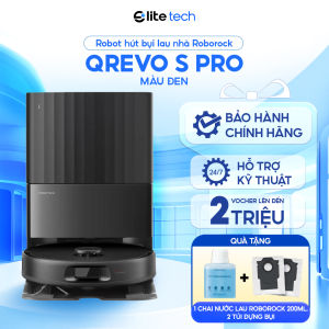 Robot Hút Bụi Roborock Qrevo S Pro | Lực hút 18.500Pa Tự Động Đổ rác Giặt Sấy Giẻ