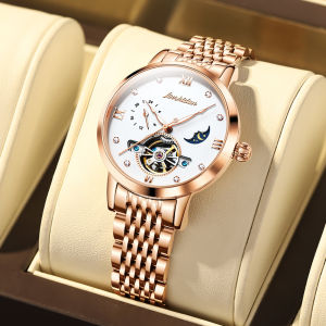 JSDUN 8832 Mechanical Fashion Women Watch Gift Stainless Steel Watchband Round-dial Wristwatch