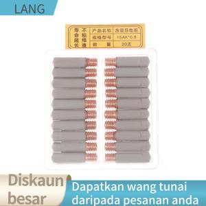 LANG 2Pcs Set 15AK Welding Contact Tips New Coating Protect 25mm M6 Gas Nozzle Tip 0.8mm-1mm MIG Welding Torche Welding Tool Parts