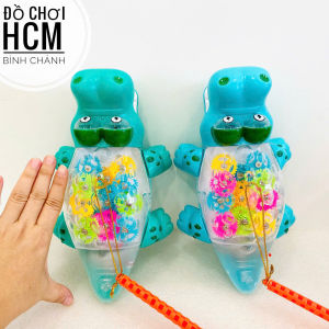 [TO CÓ ĐÈN NHẠC] Đồ chơi trẻ em cá sấu chạy pin trong suốt cho bé thích khám phá thế giới động vật đồ chơi giáo dục