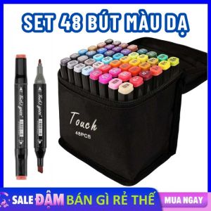Hộp 12 Bút Màu Acrylic Marker Chống Nước Không Lem Che Phủ Tốt - Bút Lông Màu Dạ Cho Bé Sáng Tạo / Bút Nước  Bút Chì Màu  Bút Da Quang  Màu Nước  Bút Sáp - Bút Dạ Chống Nước Cho Bé Làm Họa Sĩ - Hộp Bút Màu
