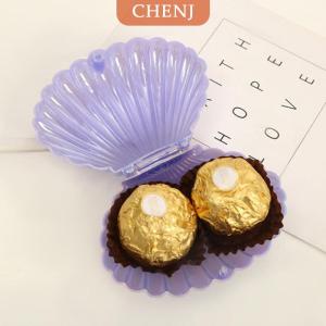 [COD] CHENJ 1PC สีสันน่ารักเปลือกพลาสติกกล่องขนมแต่งหน้าเครื่องประดับกล่องเก็บของขวัญกล่องของขวัญ