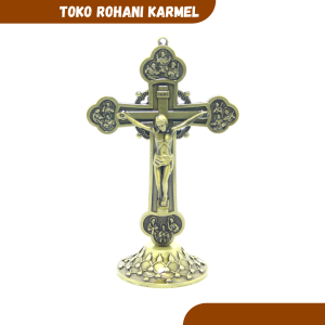 SALIB DUDUK APOSTOLIK (12 RASUL) 15 CM / SALIB DUDUK KATOLIK / SALIB MEJA / PERLENGKAPAN IBADAH