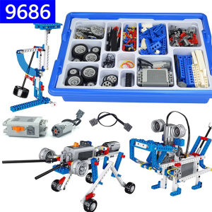 DIY Technic Building Blocks Parts With Motor Box Educational Set Compatible with 9686 toys for kids
