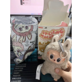 Labubu Exciting Macaron Doll Popmart  Vinyl Face Mystery Box Keychain. 