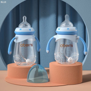 Oberni (Ready Stock) Baby Bottle for Baby Wide Neck Bottle PP FeedingBottle Anti-flatulence and Anti-Choking Bear Claw Pattern 240 ML/300ML # O-2262