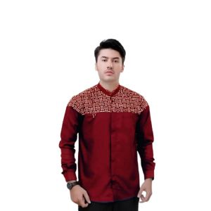Baju Koko Falcon  Baju Koko Bordir Baju Busana Muslim Lengan panjang