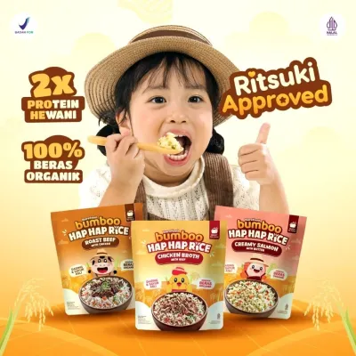 Bumboo Hap Hap Rice Double Protein Hewani - Beras MPASI