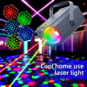 【จัดส่ง24ชั่วโมง】ไฟปาร์ตี้สีสันสดใส LED ไฟดิสโก้ได้มี72รูปแบบไฟเลเซอร์เครื่องฉายเวทีไฟไฟดิสโก้ปาร์ตี้