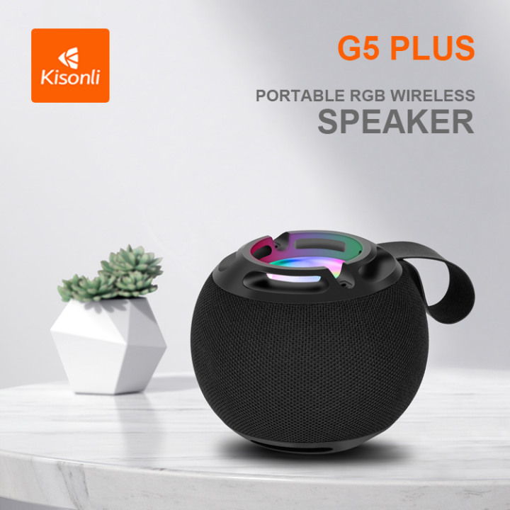 Speaker Bluetooth Kisonli G5 Plus TWS Stereo Bass Full Color RGB Light ...